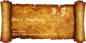 Merz Zamfira névjegykártya